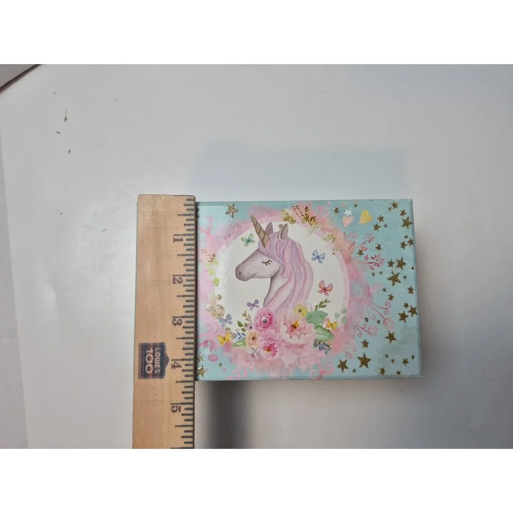 The Memory Building‎ Company Unicorn Music Jewelry Box Girl's Rainbow Working